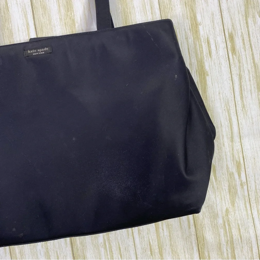 Kate Spade Black Nylon Diaper Bag with Changing Pad